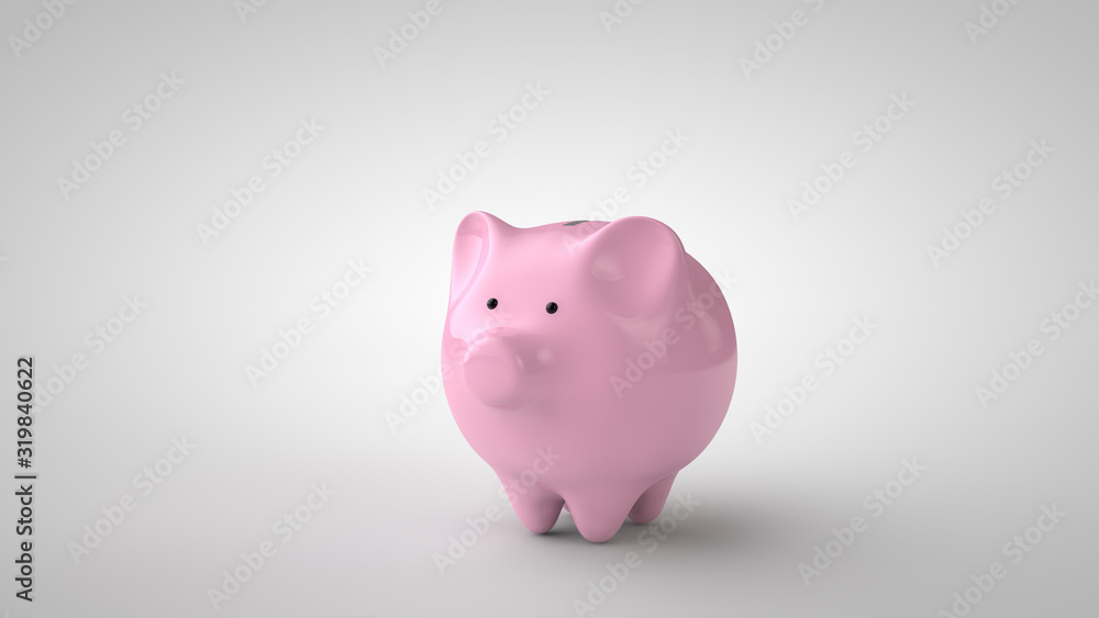 3d illustration. Piggy bank.Save up cash. Investment concept