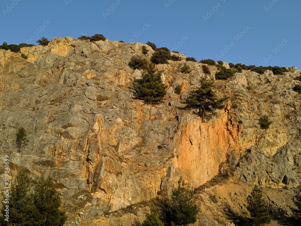 view of mountain,greece,thessaloniki,landscape,trees,sky