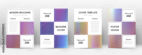 Flyer layout. Business shapely template for Brochu
