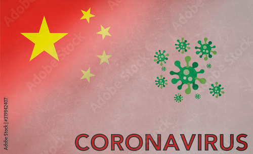 China is infected with coronavirus. the concept of disaster