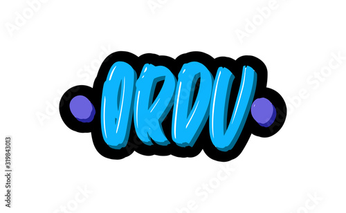 Ordu, Turkey hand drawn modern brush lettering. Vector illustration logo text for webpage, print and advertising