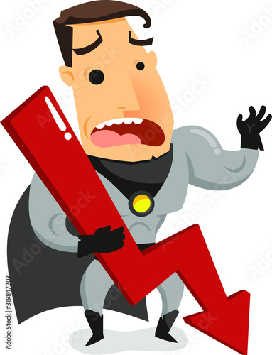 office superhero slump