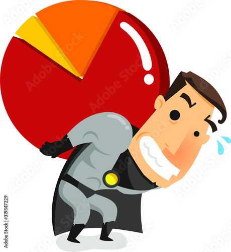 office superhero pie chart
