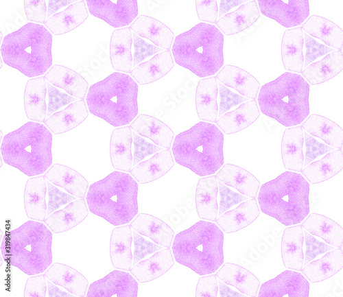 Violet purple retro seamless pattern. Hand drawn w