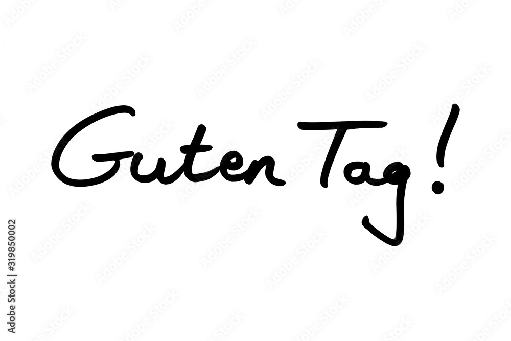 Guten Tag the German phrase for Hello for Good Day! Stock