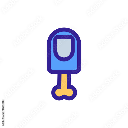 The severed finger icon is a vector. A thin line sign. Isolated contour symbol illustration