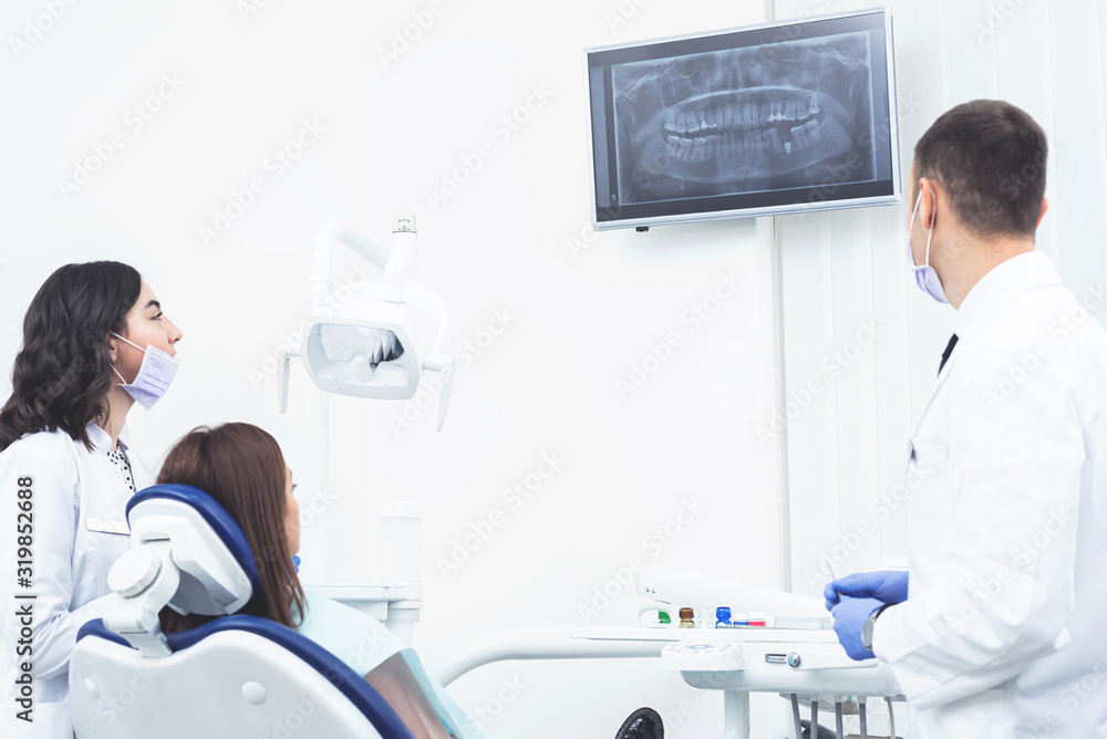 Work in modern dental office Work in modern dental office