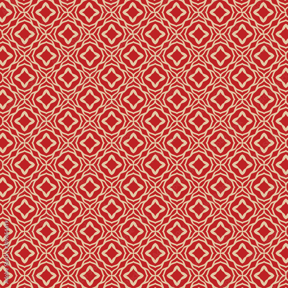 Fototapeta premium Luxury pattern with red background. Geometric pattern design