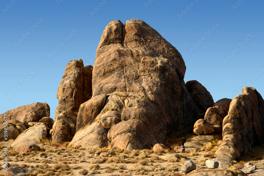 This geologic rock formation is located in a place called The Alabama Hills in the Eastern Sierra Foothills of California