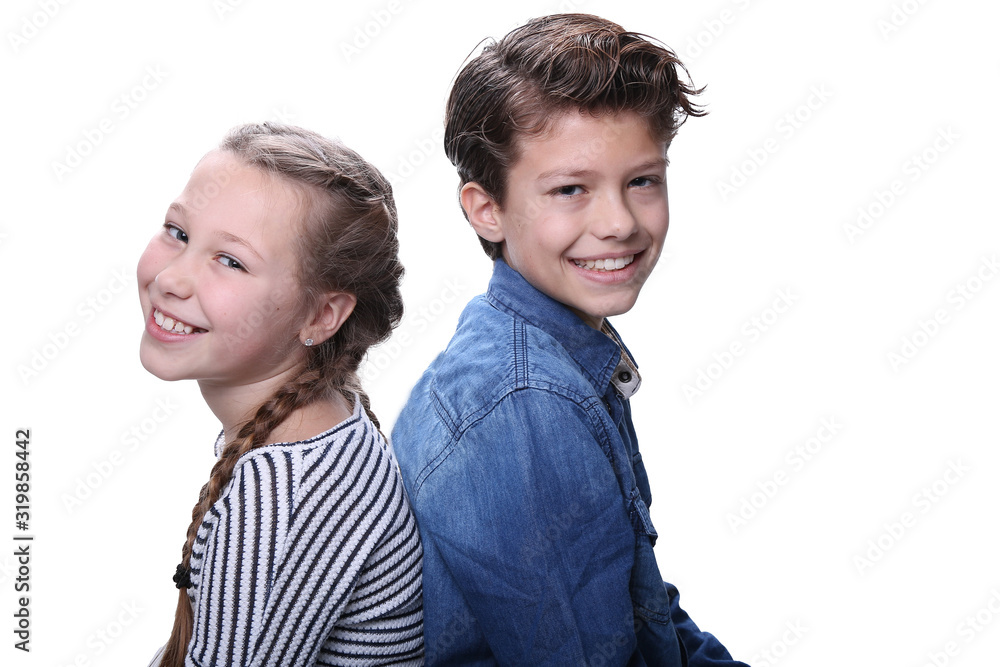 Obraz premium Happy brother and sister