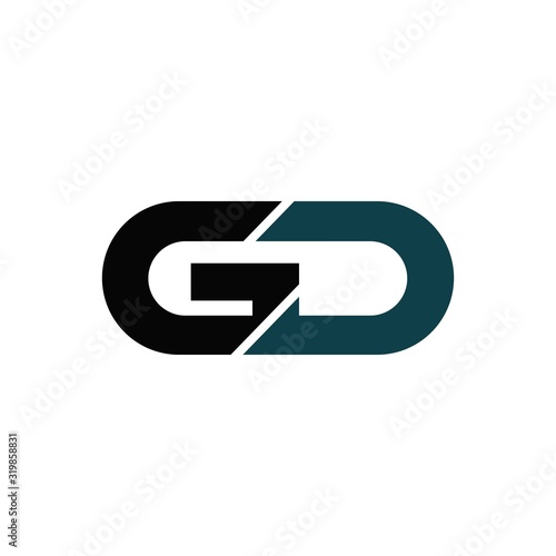 Initial letter gd or dg logo design template