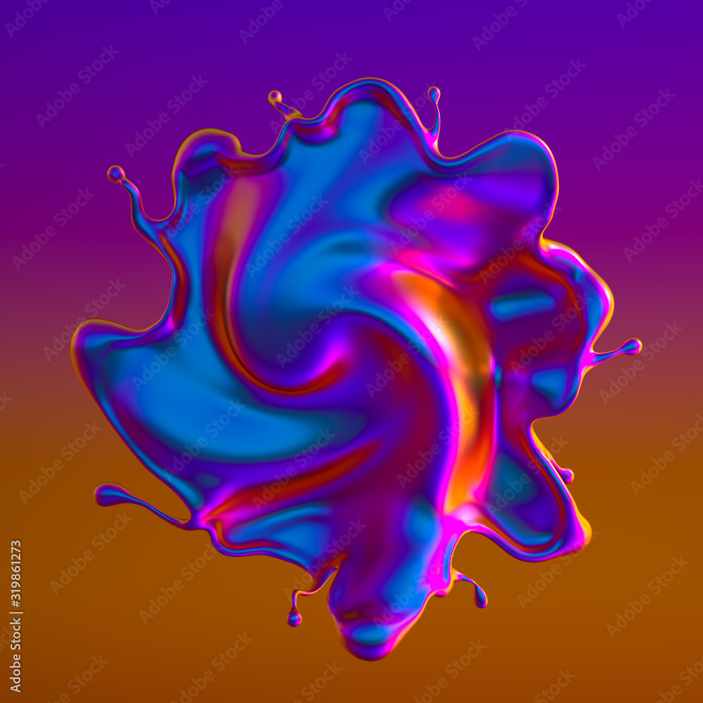 Splash fluid. 3d illustration, 3d rendering. Splash fluid. 3d illustration, 3d rendering.