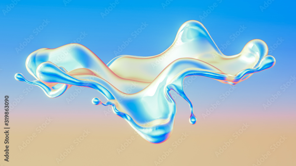 Splash fluid. 3d illustration, 3d rendering. Splash fluid. 3d illustration, 3d rendering.