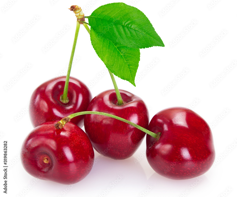 Fresh cherry on white background Fresh cherry on white background