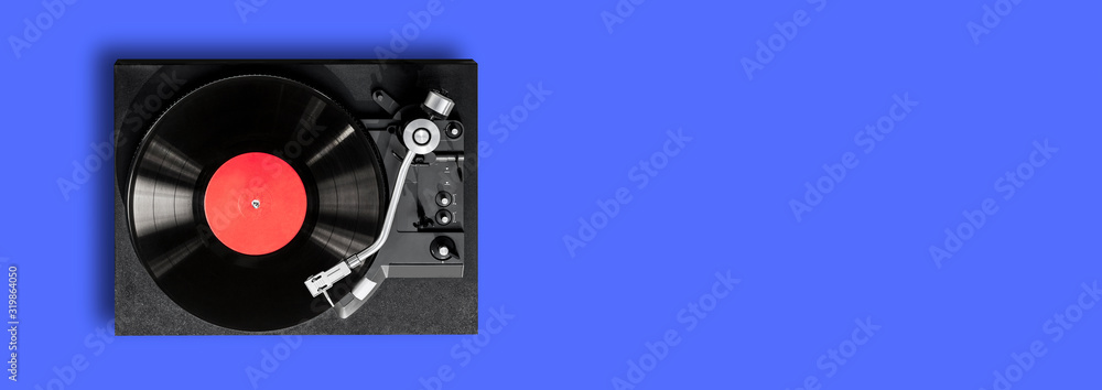 vinyl recorder. top view, vinyl recorder. top view,