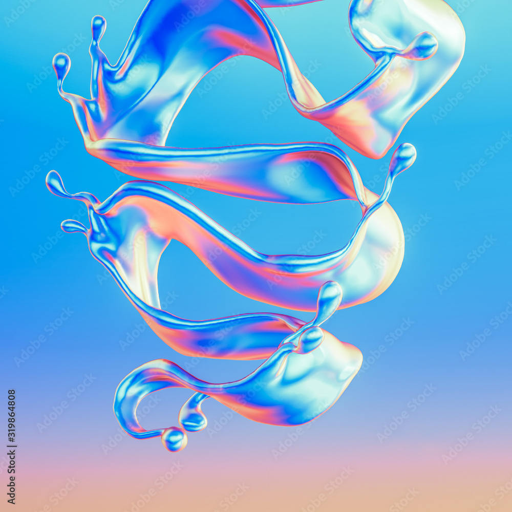 Splash fluid. 3d illustration, 3d rendering. Splash fluid. 3d illustration, 3d rendering.