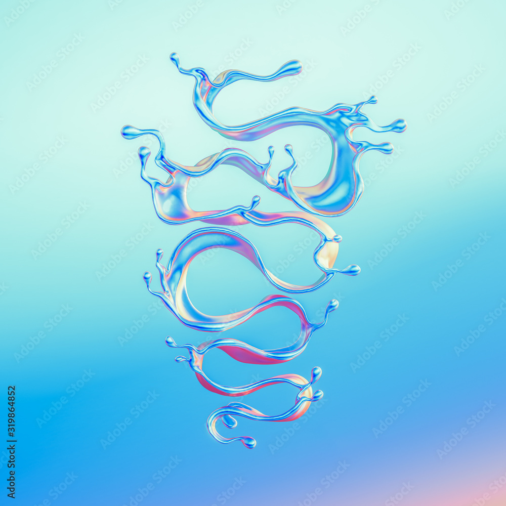Splash fluid. 3d illustration, 3d rendering. Splash fluid. 3d illustration, 3d rendering.