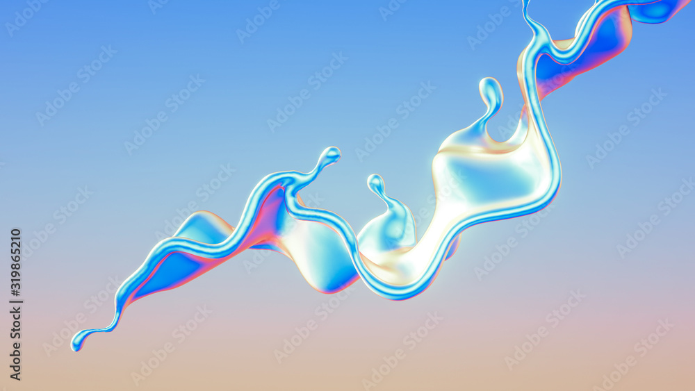 Splash fluid. 3d illustration, 3d rendering. Splash fluid. 3d illustration, 3d rendering.