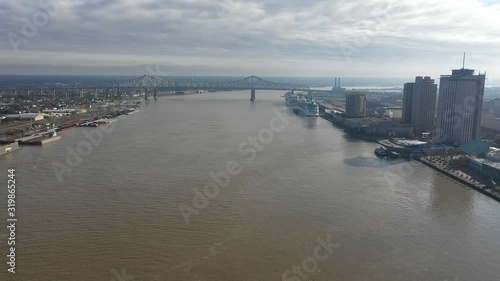 Aerial view of New Orleans in Louisiana USA Circa 2019 photo