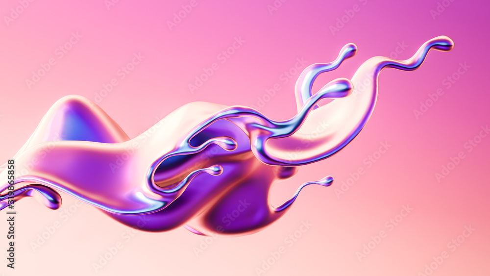 Splash fluid. 3d illustration, 3d rendering. Splash fluid. 3d illustration, 3d rendering.