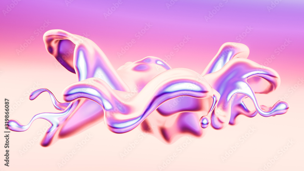 Splash fluid. 3d illustration, 3d rendering. Splash fluid. 3d illustration, 3d rendering.