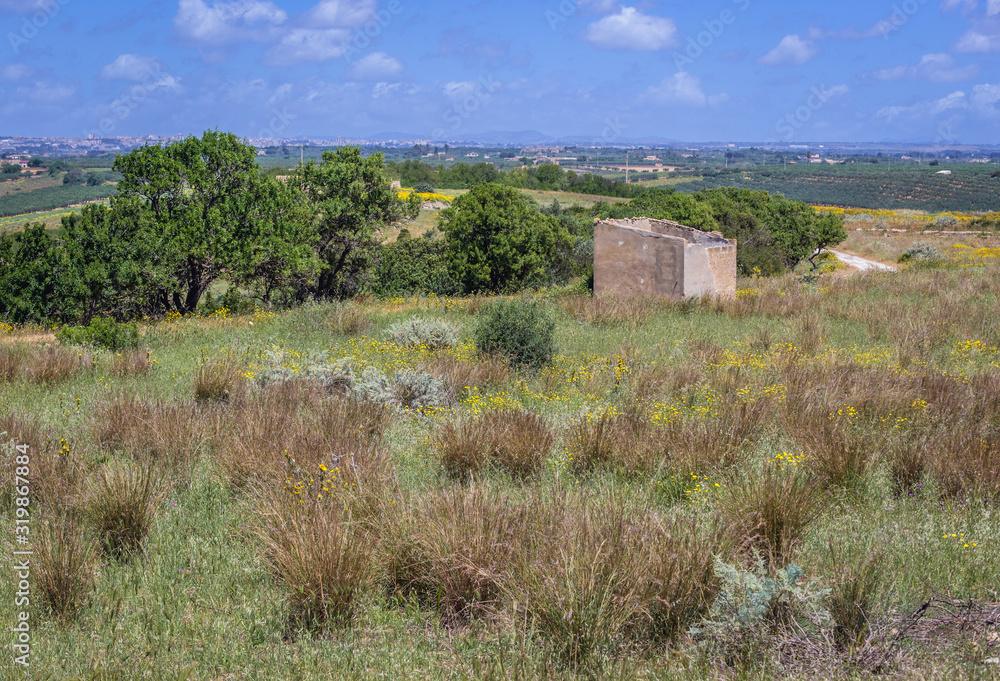 Abandoned building on the area of Selinunte also called Selinus - ancient city on Sicily Island in Italy Abandoned building on the area of Selinunte also called Selinus - ancient city on Sicily Island in Italy