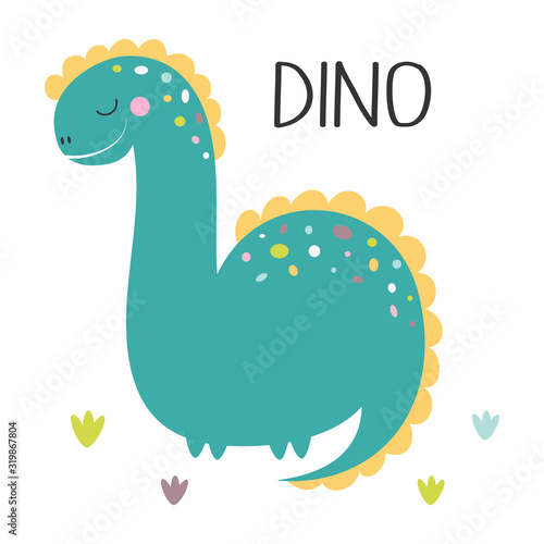cute funny dinosaur isolated © StockVector
