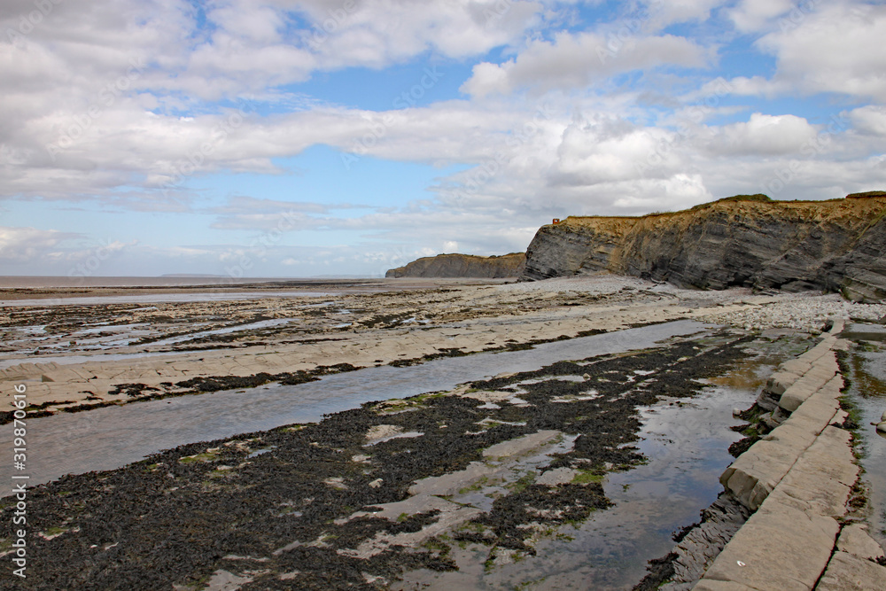 Kilve Beach Near East Quantoxhead In Somerset England Strata Of Rock Kilve Beach Near East Quantoxhead In Somerset England Strata Of Rock