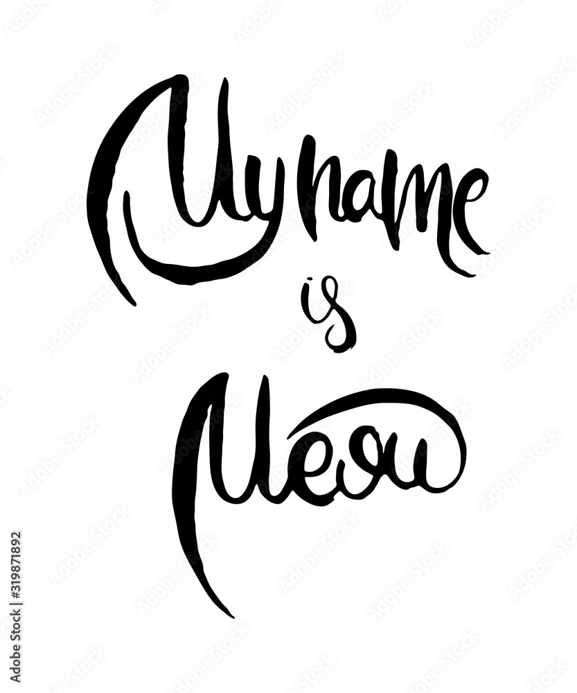 Hand lettering grunge card with textured handcrafted doodle letters in retro style