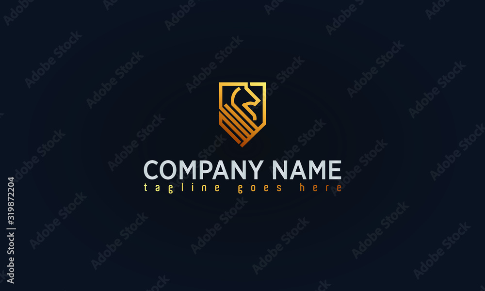 Monogram Letter Gold Logo Design