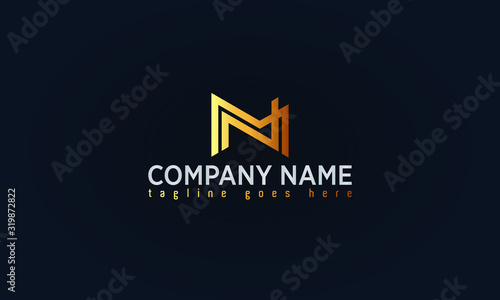 Monogram Letter Gold Logo Design