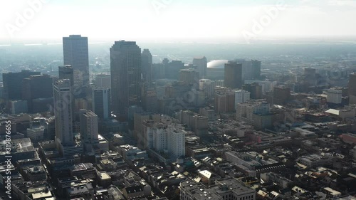 Aerial view of New Orleans in Louisiana USA Circa 2019