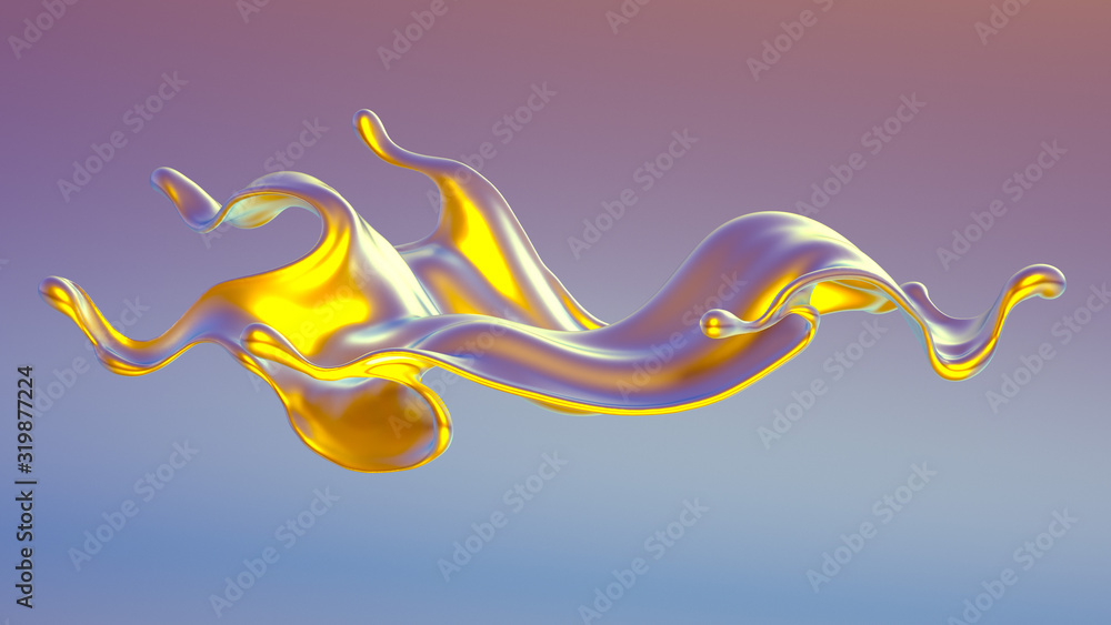 Splash fluid. 3d illustration, 3d rendering. Splash fluid. 3d illustration, 3d rendering.