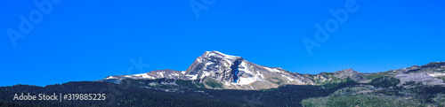 Snow-peaked mountain