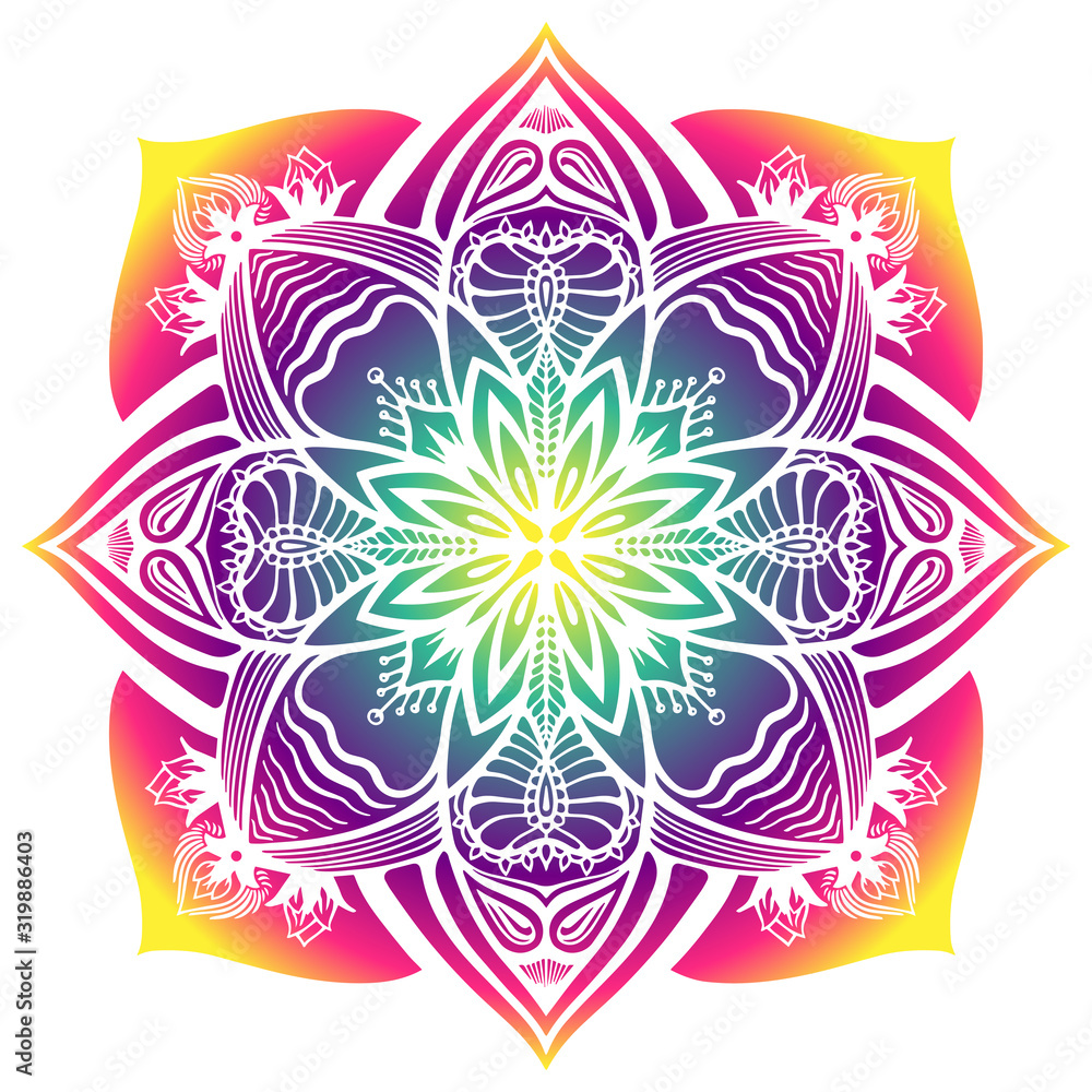 Vector mandala, template for web design, postcards, flyer, poster ...