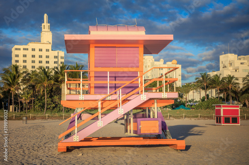 Lifeguard booth in Miami Beach