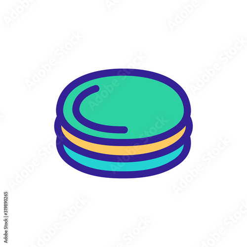 Burger cutlet icon vector. A thin line sign. Isolated contour symbol illustration