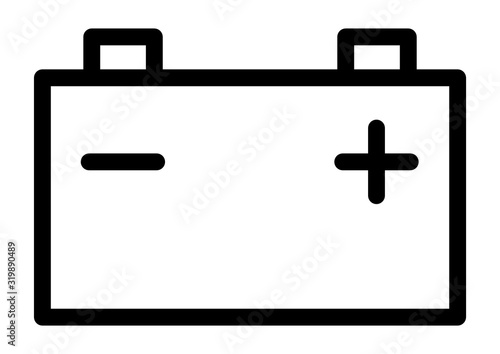 cwli1 CarWarningLampIcon cwli - german: Überprüfung und Wartung der  Autobatterie / Symbol. - english: dashboard / car battery icon. - check and  maintenance the car battery. - plus and minus - g8992 Stock Illustration |  Adobe Stock