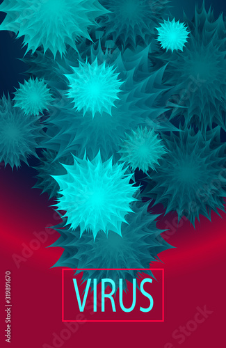 Abstract composition  viral infection for information about virus  or epidemic or pandemic or about flu or retroviral infection or coronavirus by China