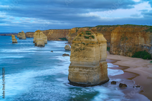 twelve apostles at sunrise, great ocean road in victoria, australia