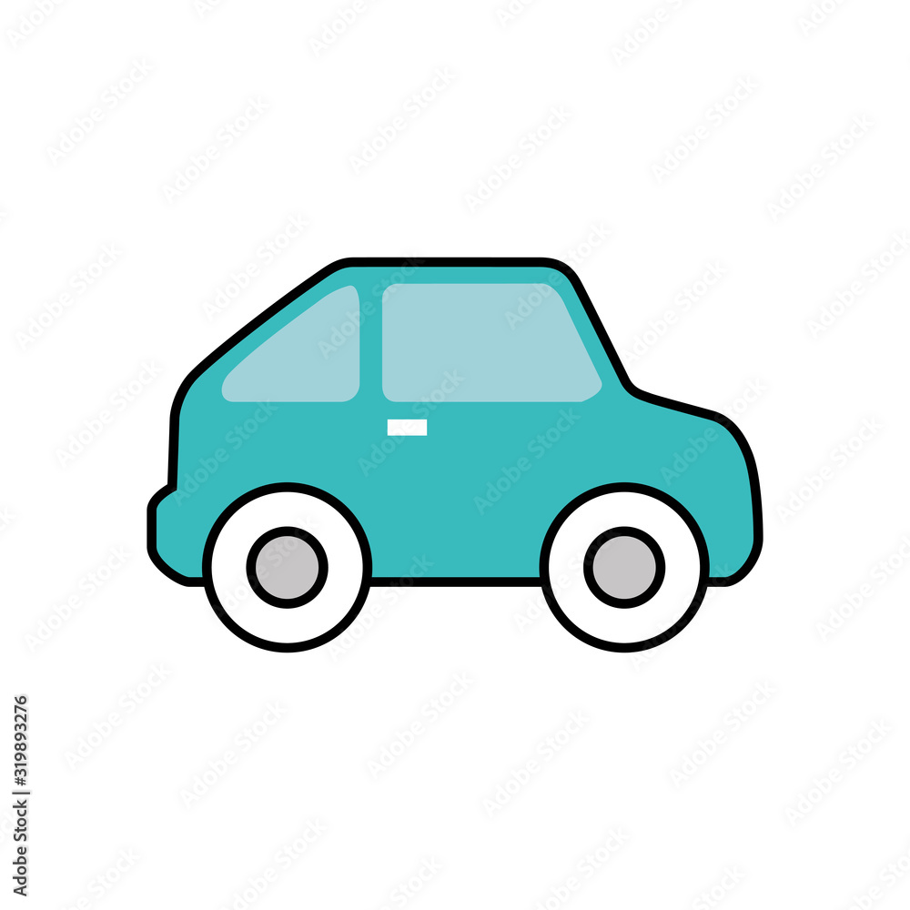 car sedan vehicle isolated icon