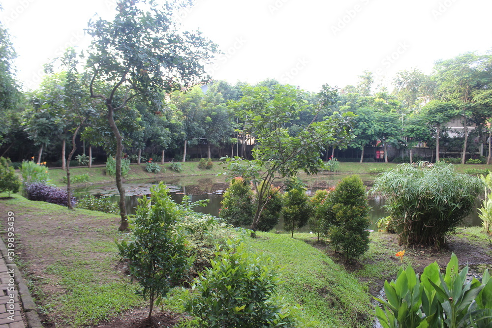 Landscape in the garden city in east Jakarta