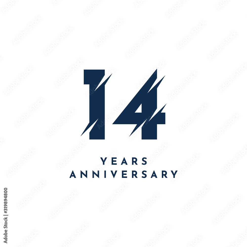 14 Years Anniversary Template Design 14 Years Anniversary Template Design