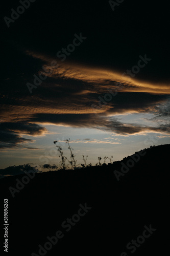 sunset in the mountains