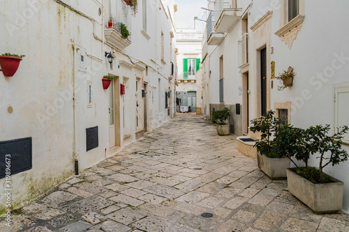 narrow street in old town in Italy © gammaphotostudio
