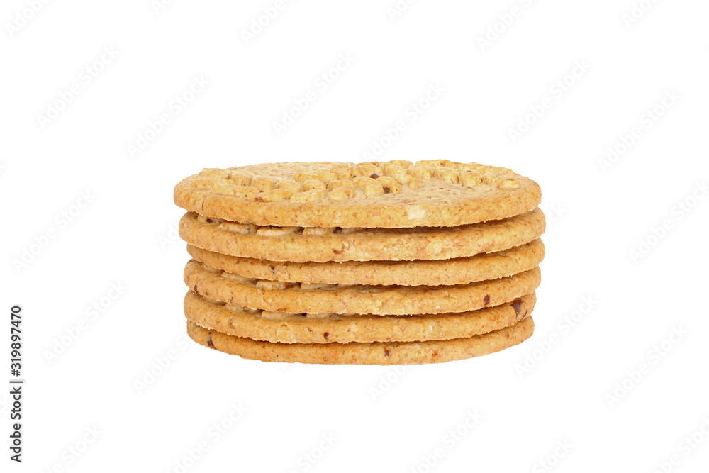 Digestive biscuits isolated on white background Digestive biscuits isolated on white background
