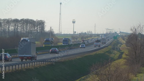 Highway on sunny day in Central Europe