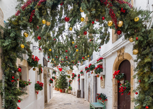Travel Italy - small town in Christmas time
