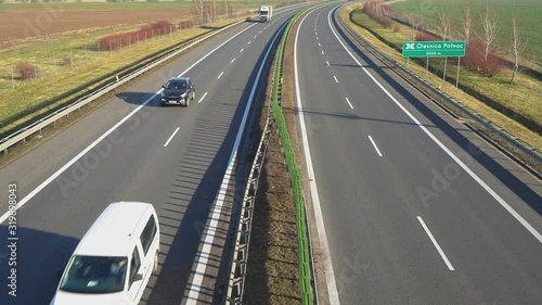 Central Europe (Poland), highway on a sunny day