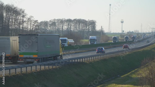 Highway on sunny day in Central Europe